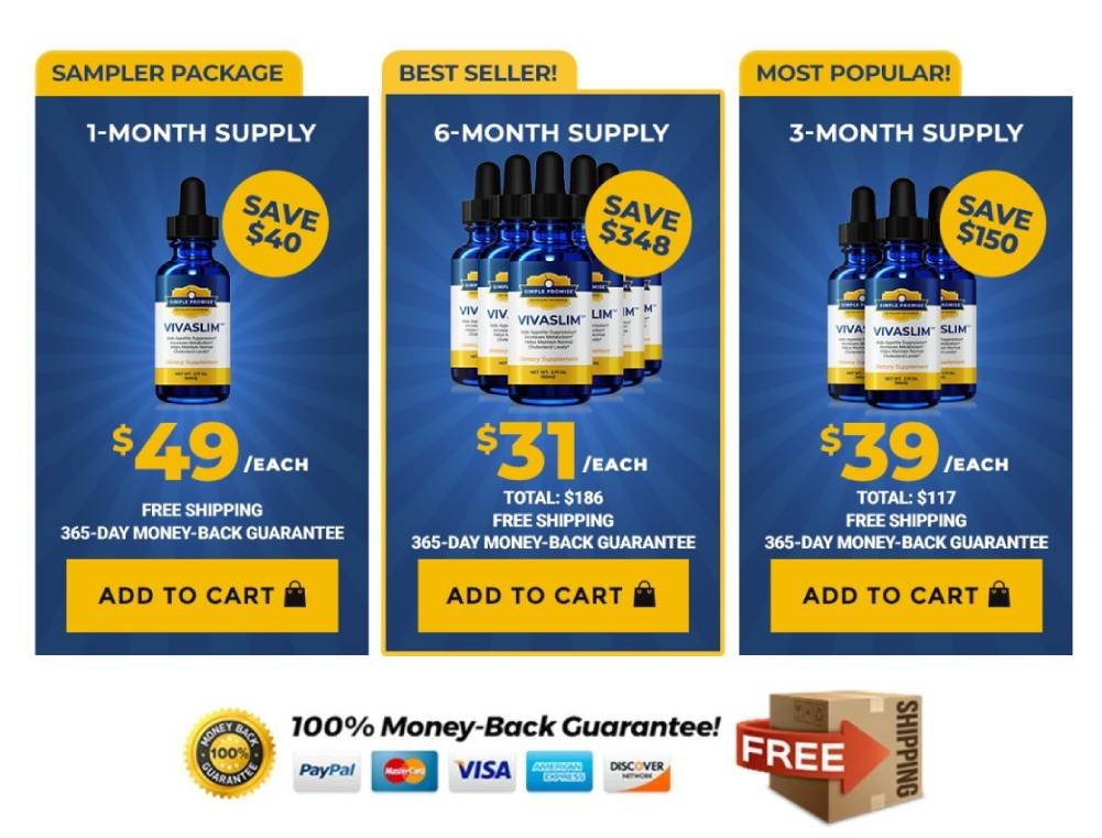 VivaSlim promotional bundle offering multiple bottle options at special pricing